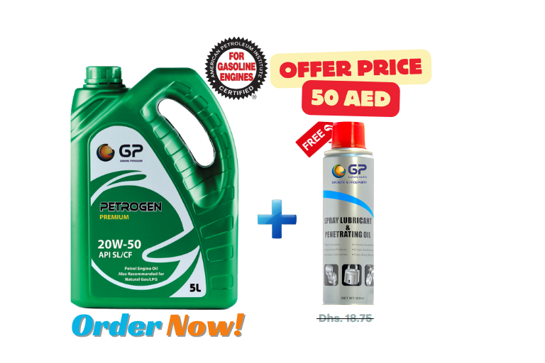 BUY (GP PREMIUM 20W50 API SL/CF) GET (SPRAY LUBRICANT & PENETRATING  OIL) FREE