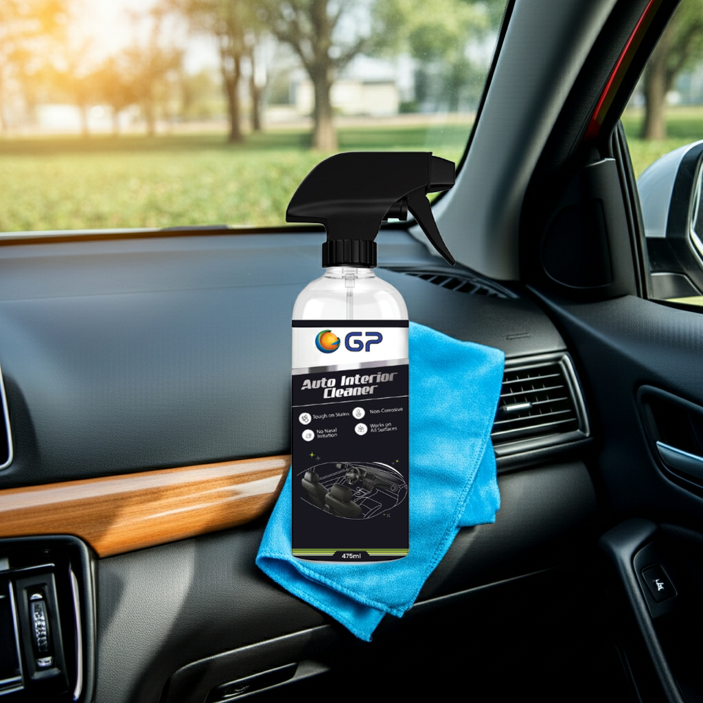 GP Auto Interior Cleaner – All Surface Car Interior Cleaning Spray, Non-Corrosive, Tough on Stains, Odor-Free Formula, Safe for Leather, Fabric, and Plastic