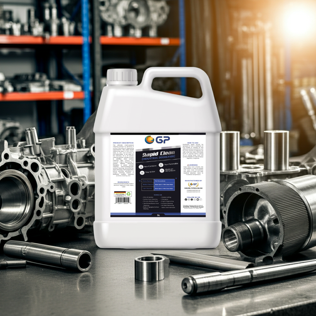GP Rapid Clean – Industrial Degreaser, Heavy-Duty Cleaner, Non-Corrosive, Non-Flammable, Safe for All Surfaces