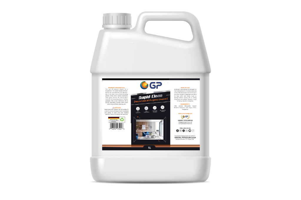 GP Rapid Clean – Household All Purpose Cleaner, Non-Corrosive, Non-Flammable, No Harmful Effects, Safe for Home and Kitchen Surfaces