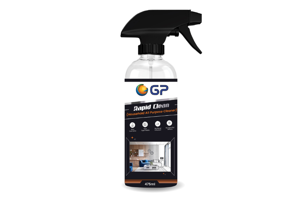 GP Rapid Clean – Household All Purpose Cleaner, Non-Corrosive, Non-Flammable, No Harmful Effects, Safe for Home and Kitchen Surfaces