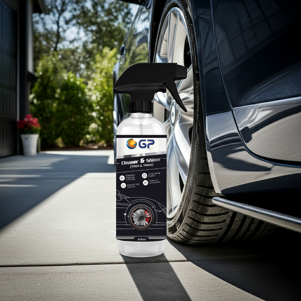 GP Cleaner & Shiner – Tire and Trim Cleaner, Instant Shine, Long-Lasting Protection, Waterless Cleaning Formula, Ready to Use