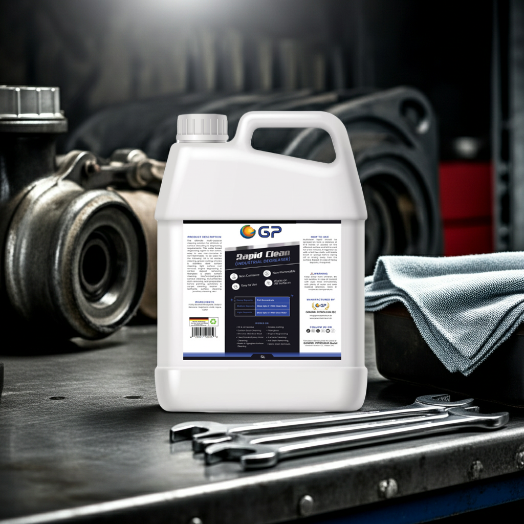 GP Rapid Clean – Industrial Degreaser, Heavy-Duty Cleaner, Non-Corrosive, Non-Flammable, Safe for All Surfaces