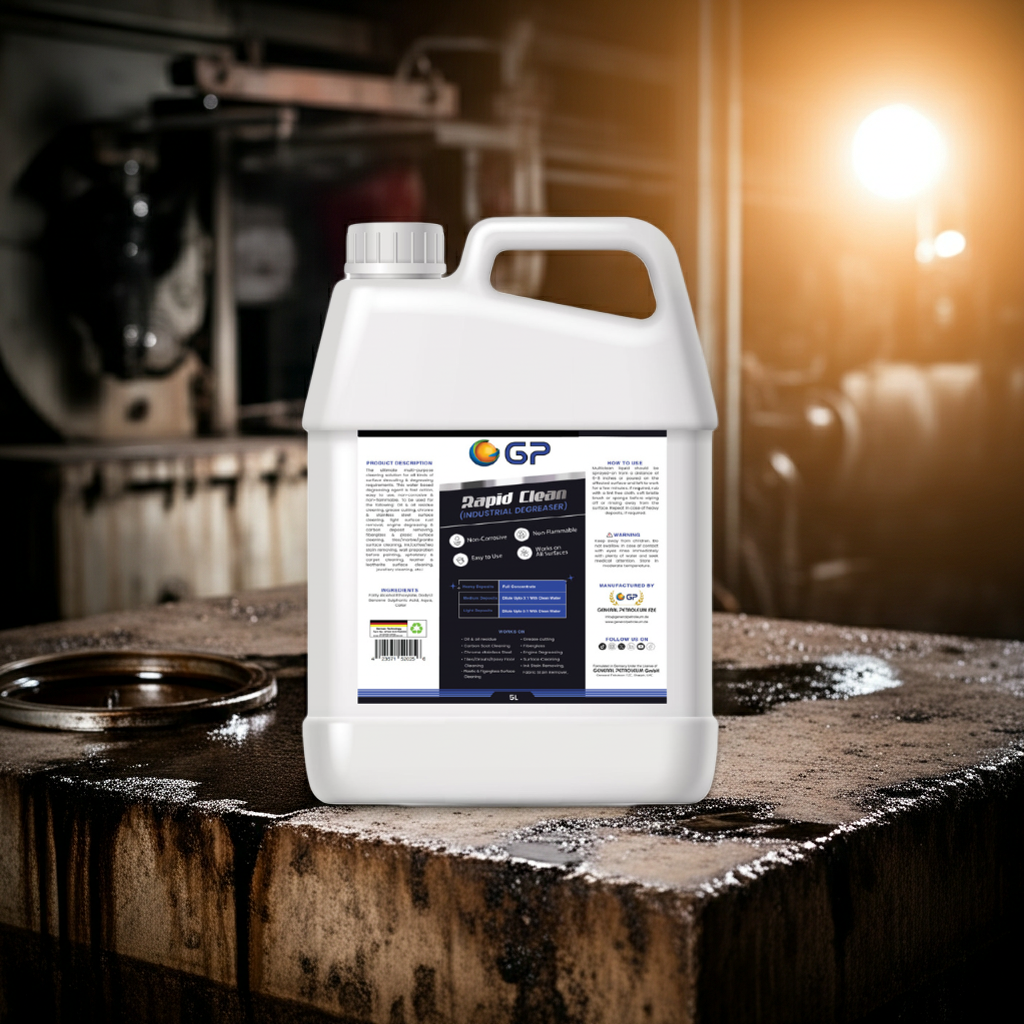 GP Rapid Clean – Industrial Degreaser, Heavy-Duty Cleaner, Non-Corrosive, Non-Flammable, Safe for All Surfaces